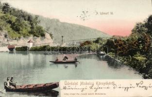 Miskolc, Hámori-tó, csónak, kiadja Lővy József (EK)