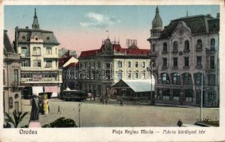 Nagyvárad Queen Maria square with tram