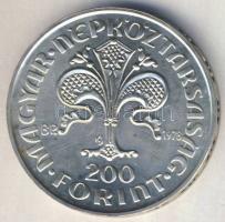 1978. 200Ft Ag "Első magyar aranyforint" T:BU