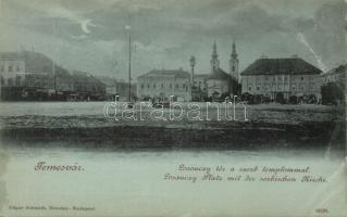 Temesvár Losonczy square with Serbian church (EB)