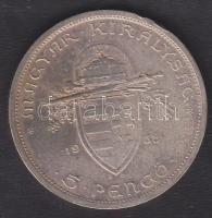 1938. 5P Ag "Szt.István" T:3+ ph