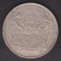 1939. 5P Ag "Horthy - balra" T:2-/3+ kis ph