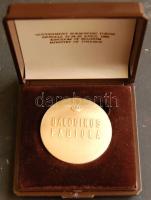 Belgium / Brüsszel 1990. "Balduinus-Fabiola" emlékplakett eredeti dísztokban T:1