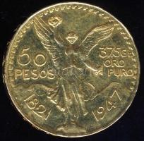 Mexikó 1947. 50p (37.5g 24K) "Independence" Au (br.41.7g) T:2 k.