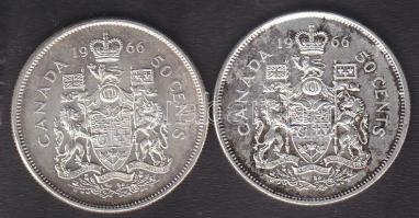 Kanada 1966. 50c Ag (2x) T:1/2