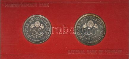 1969 "Tanácsköztársaság" sor 50Ft, 100Ft tokban T:BU