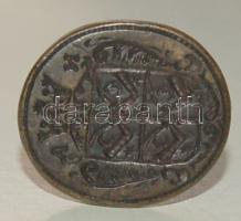 cca 1900 Címeres réz pecsétnyomó N. A. monogrammal és a címer négy mezejében kardot tartó kezekkel /...