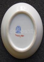 Herendi jelzéssel ellátott kézzel festett Viktória-mintás ovális tálka / Herendi handpainted chinawa...