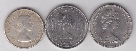 Kanada 1959. 50c Ag + 1971. 1$ "Brit-Kolumbia" + 1973. 25c + 1982. 1$ "115 éves a konföderáció" T:2,2/3