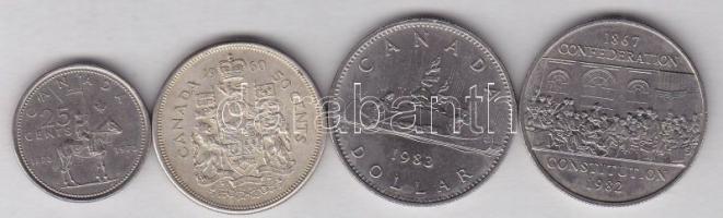 Kanada 1960. 50c Ag + 1982. 1$ Kanada 1959. 50c Ag + 1982. 1$ "115 éves a konföderáció" + ...