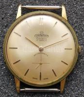 Svájci Cornavin márkájú 17 köves aranyozott számlapos karóra szíj nélkül, hibátlan állapotban