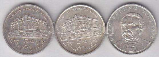 1992-94. 200Ft Ag (3x) "Deák + MNB" T:1-/2,2