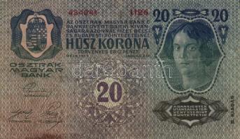 1902. 1000K + 1913. 20K (2x) + 1915. 10K minden bankjegyen román vagy "Deutschösterreich" ...