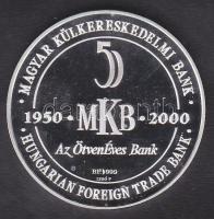 2000. "MKB-Széchenyi" Ag emlékérem T:PP Eredeti díszdobozban!