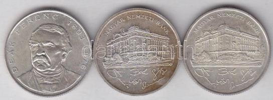 1992-94. 200Ft Ag (3x) "Deák + MNB" T:1-/2,2