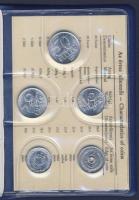1989. 2f-20Ft 10db klf érme forgalmi sora eredeti MNB tokban, tanúsítvánnyal! T:1