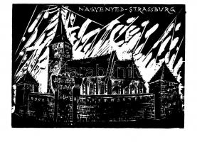 Molnár Dénes (1947-2000): Váraink, Kastélyaink album, 8 db fametszettel, sorszámozott 81/400, 21x30 ...