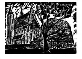 Molnár Dénes (1947-2000): Váraink, Kastélyaink album, 8 db fametszettel, sorszámozott 81/400, 21x30 ...