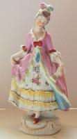 Hölgyet ábrázoló porcelán figura alt Wien jelzéssel / Chinaware figure 17 cm