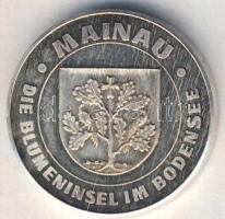 NSZK 1960-as évek dekoratív Ag érem "Insel Mainau" T:2 k.