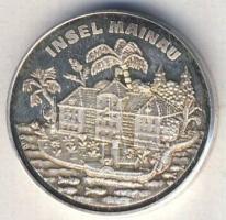 NSZK 1960-as évek dekoratív Ag érem "Insel Mainau" T:2 k