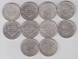 1947. 5Ft Ag (10x) "Kossuth" T:vegyes