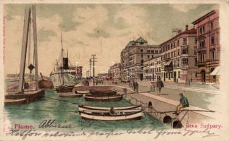 Fiume Szapáry quay litho