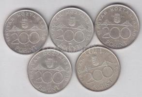 1993-94. 200Ft Ag "Deák" (5x) T:2