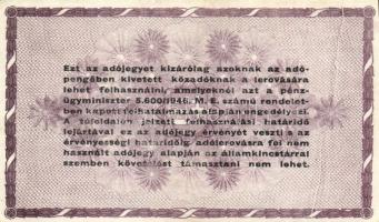 1946. 100.000AP fehér papír, függőlegesen végighúzódó papírránccal T:II+