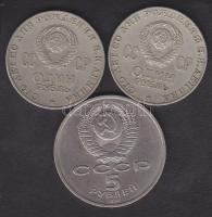 1970. 1R "Lenin" + 1991. 5R " Arhangelszkij (Arkangyal-) Székesegyház" T:2,2/3