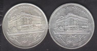 1992-93. 200Ft Ag "MNB" (2x) T:1,2