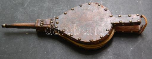 Dekoratív antik bőr fújtató 43 cm
