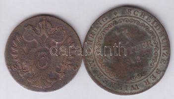 Ausztria 1800G 3Kr + 1812O 3Kr T:3