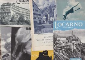 15 db háború előtti svájci idegenforgalmi propaganda kiadvány