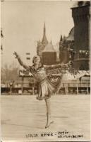 Budapest XIV. Sonja Henie, 1929 női korcsolya világbajnoka a városligeti műjégpályán