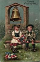 Easter, Austrian folkore Emb. litho (EK)