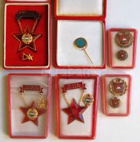 3db Kiváló Dolgozó kitüntetés dísz-és plasztikdobozban + 2db Szocialista Brigád kitüntetés + Állami Biztosító Törzsgárda kitüntetés díszdobozban T:1,2