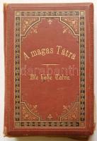 cca 1880 A magas Tátra:  fényképezte Divald Károly, Eperjes 36 db keményhátú fotó magyar és német nyelvű leírásokkal egészvászon tékában (a téka és 4 fotó sérült) / High-Tatra 36 Divald photos in linen case (case and 4 photos damaged) 11x16 cm