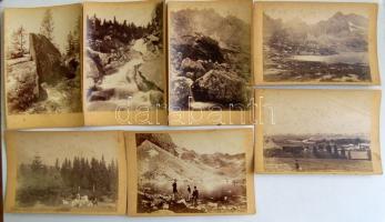 cca 1880 A magas Tátra:  fényképezte Divald Károly, Eperjes 36 db keményhátú fotó magyar és német ny...