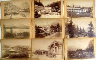 cca 1880 A magas Tátra:  fényképezte Divald Károly, Eperjes 36 db keményhátú fotó magyar és német ny...