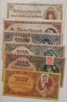 Kis hagyaték bankjegy tétel 1916-1993-ig közte korona, pengő, adópengő, (az egyik "amelyeknek&q...