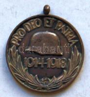 1914-1918. "Pro Deo Et Patria" I.Világháborús kitüntetés szalag nélkül T:2-