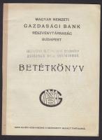 1944 Magyar Nemzeti Gazdasági Bank  betétkönyv "... zsidónak nem tekintendő" bélyegzássel