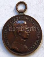 1916 Bronz Vitézségi Érem "Fortitudini" IV.Károly, szalag nélül T:3