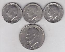 USA 1972. 1$ "Eisenhower" T:3+ + 1971-76. 1/2$ "Kennedy" (3x) T:2