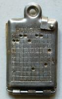 cca 1940 Magyar tüzér dögcédulája eredeti, hibátlan állapotban / Hungrian WW. II. dog-tag perfect co...