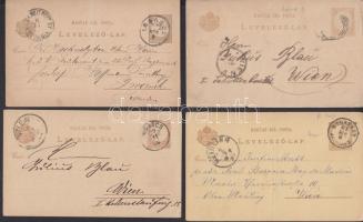 53 db futott krajcáros díjjegyes levelezőlap kb 1880-1900