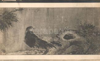 15 db kínai és japán művészet, háború előtti német lapok