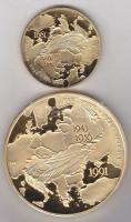 1991. "Pax Vobis - Béke veletek 1945-1956." aranyozott emlékérem pár (25.77g és 138.1g) T:...