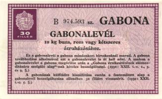 1930. 30f + 1P/50f + 3P Gabonalevél (3x) T:I